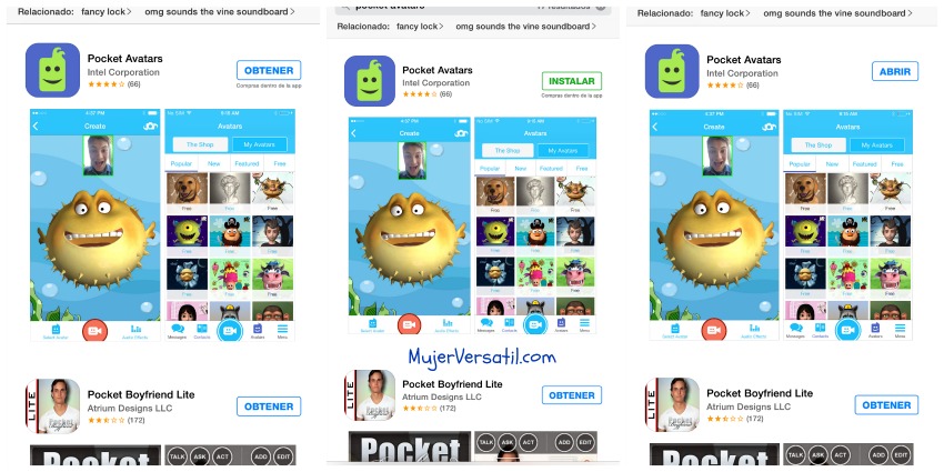 Intel Pocket Avatars App