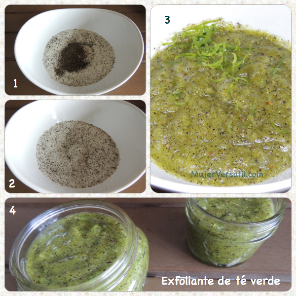 Exfoliante de té verde